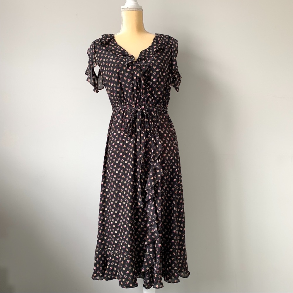❗️SOLD ❗️LOFT Floral Print Cold Shoulder Dress